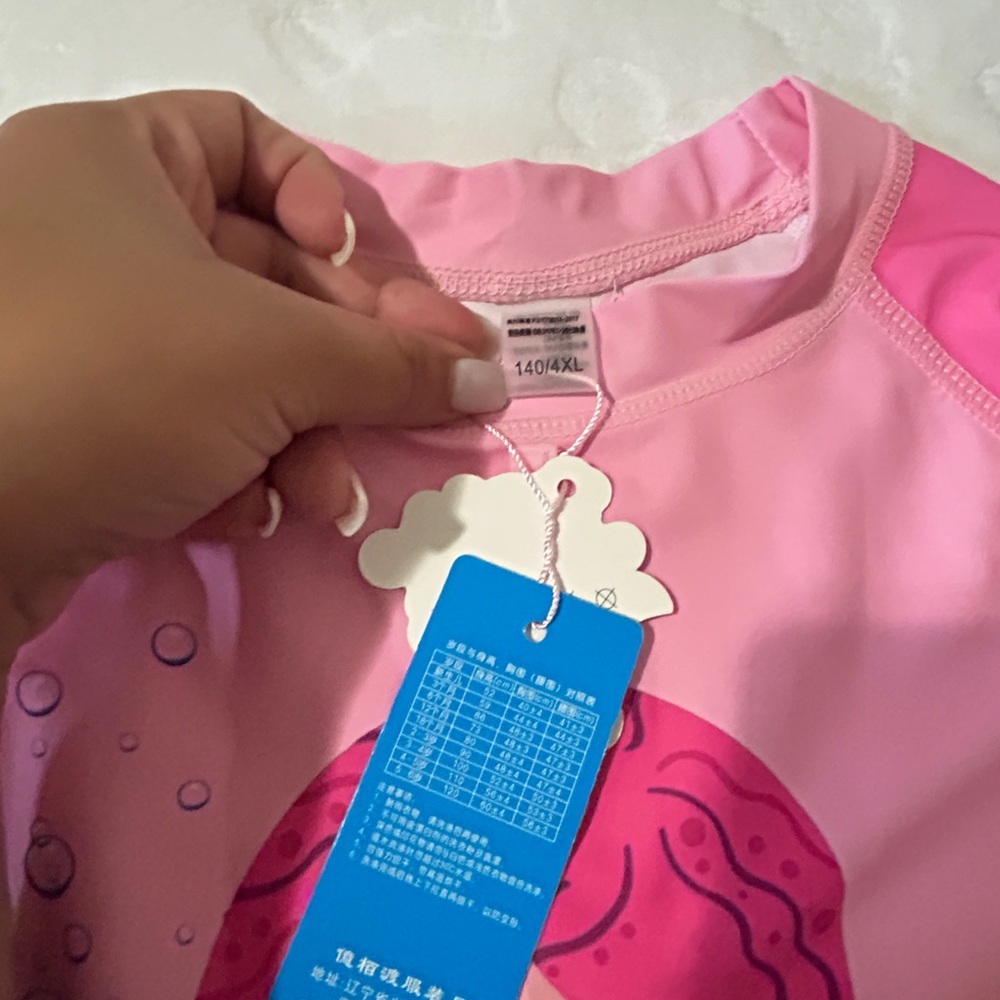 Amazon Pink Kids Swim Rashguard